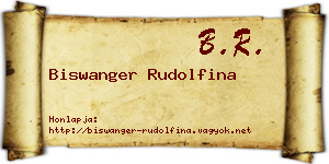 Biswanger Rudolfina névjegykártya
